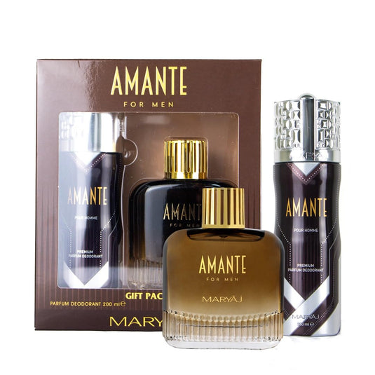 Amante Perfume Gift Set for Men (EDP 100ml + Perfume Body Spray 200ml) by Maryaj
