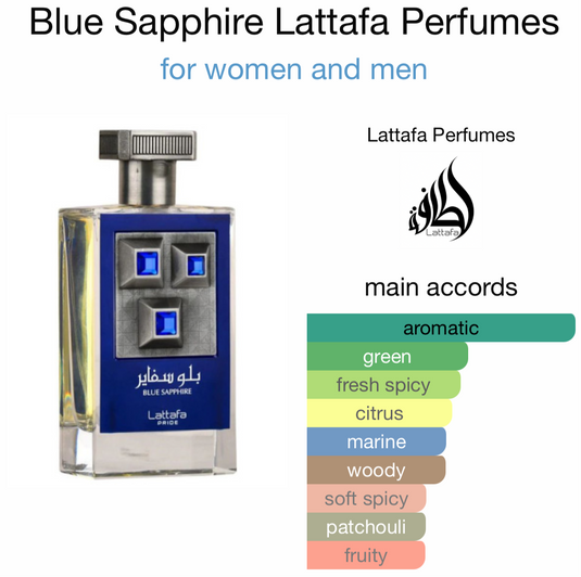 Blue Sapphire 100ml EDP by Lattafa Pride