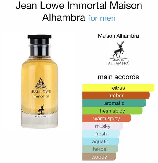 Jean Lowe Immortel for Men Eau De Parfum by Maison Alhambra