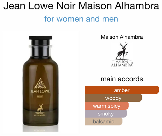 Jean Lowe Ombre / Noir 100ml EDP by Maison Alhambra