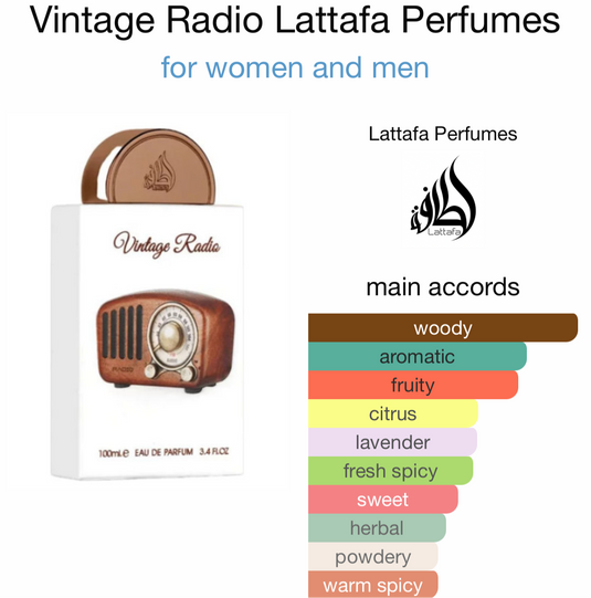 Vintage Radio 100ml EDP by Lattafa Pride