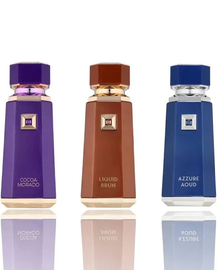 Liquid Brun, Azzure Aoud and Cocoa Morado Eau de Parfum 100ml Trio Bundle