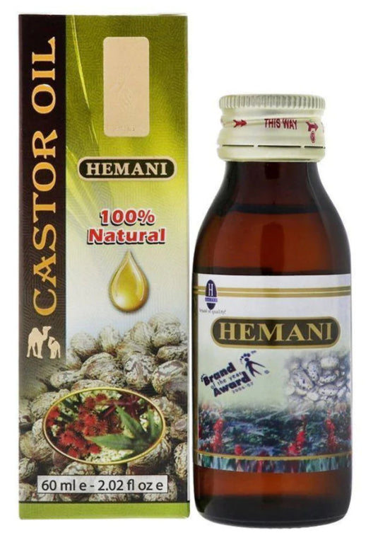 Hemani Herbal Oil Castor Oil 60ml - Essential Oil & Multipurpose Oil - With Anti-inflammatory and Anti-oxidant Properties