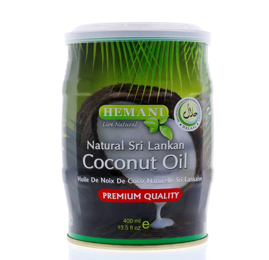 HemaniCoconut Oil - 100% Pure and Natural, 400mL Pure Coconut essential oil