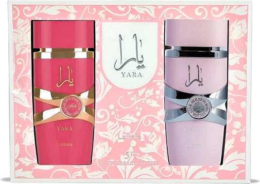 Lattafa Yara 5th Anniversary Edition Floral, Fruity, Gourmand, Vanilla 2-Piece Eau De Parfum Gift Set For Women