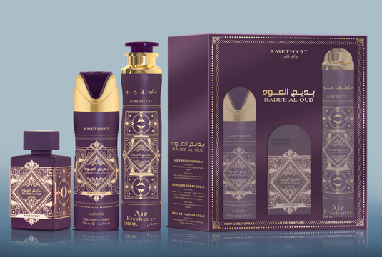 Bade’e Al Oud Amethyst Gift Set by Lattafa